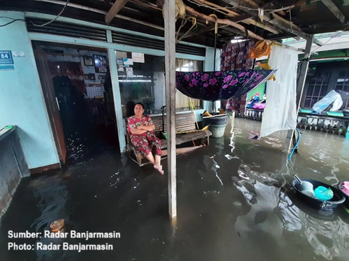 banjir rob di banjarmasin